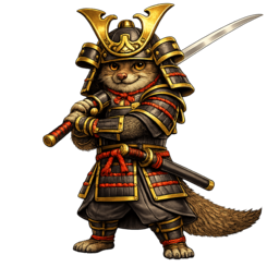 MongrelDB samurai mongoose logo